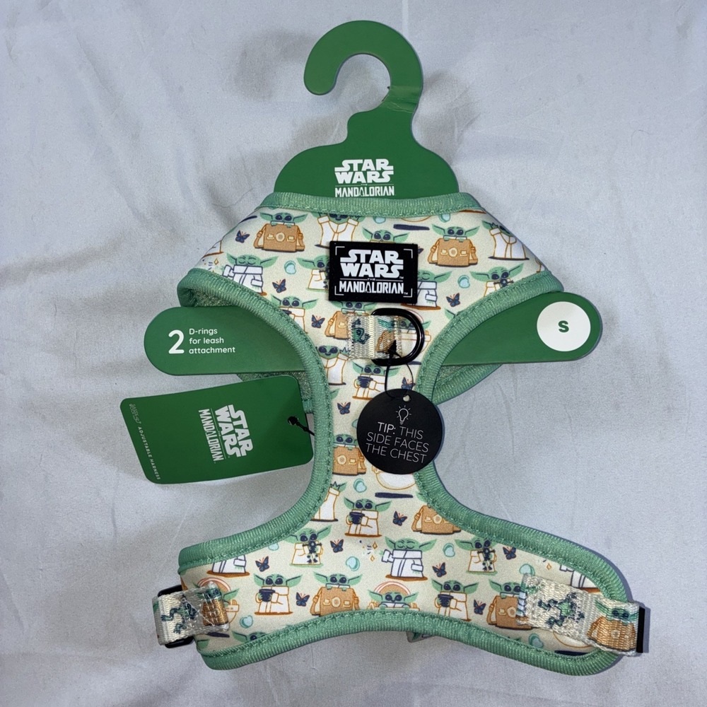 Sassy Wolf Soft Dog Harness Star Wars Mandalaorian Grogu Design Size S